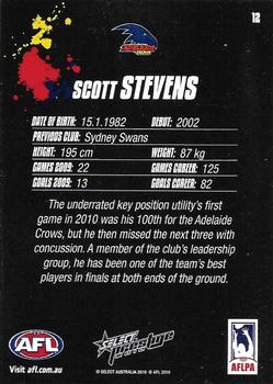 2010 Select AFL Prestige #12 Scott Stevens Back